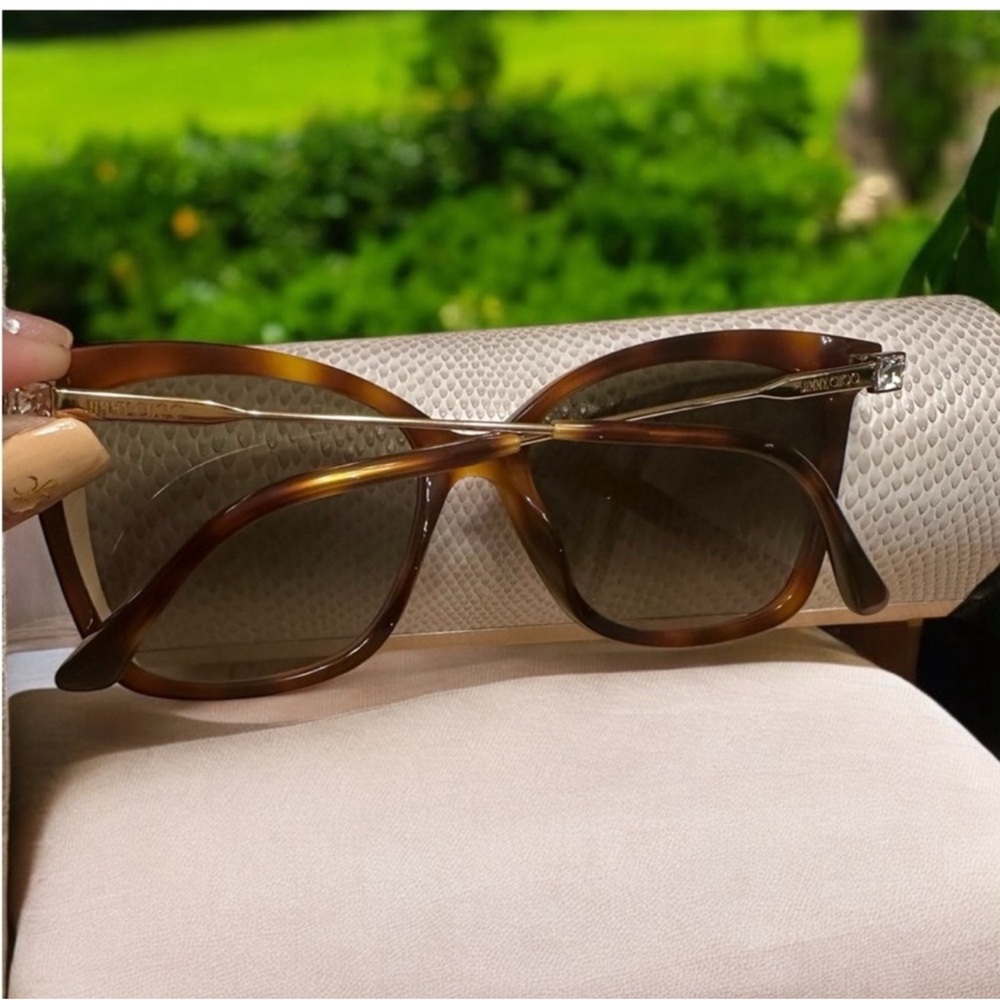 Jimmy Choo Brown Tortoiseshell Women’s Sunglasses with Brown Lenses - Picture 5 of 6